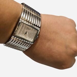 D&G Silver Watch with Crystal Accents